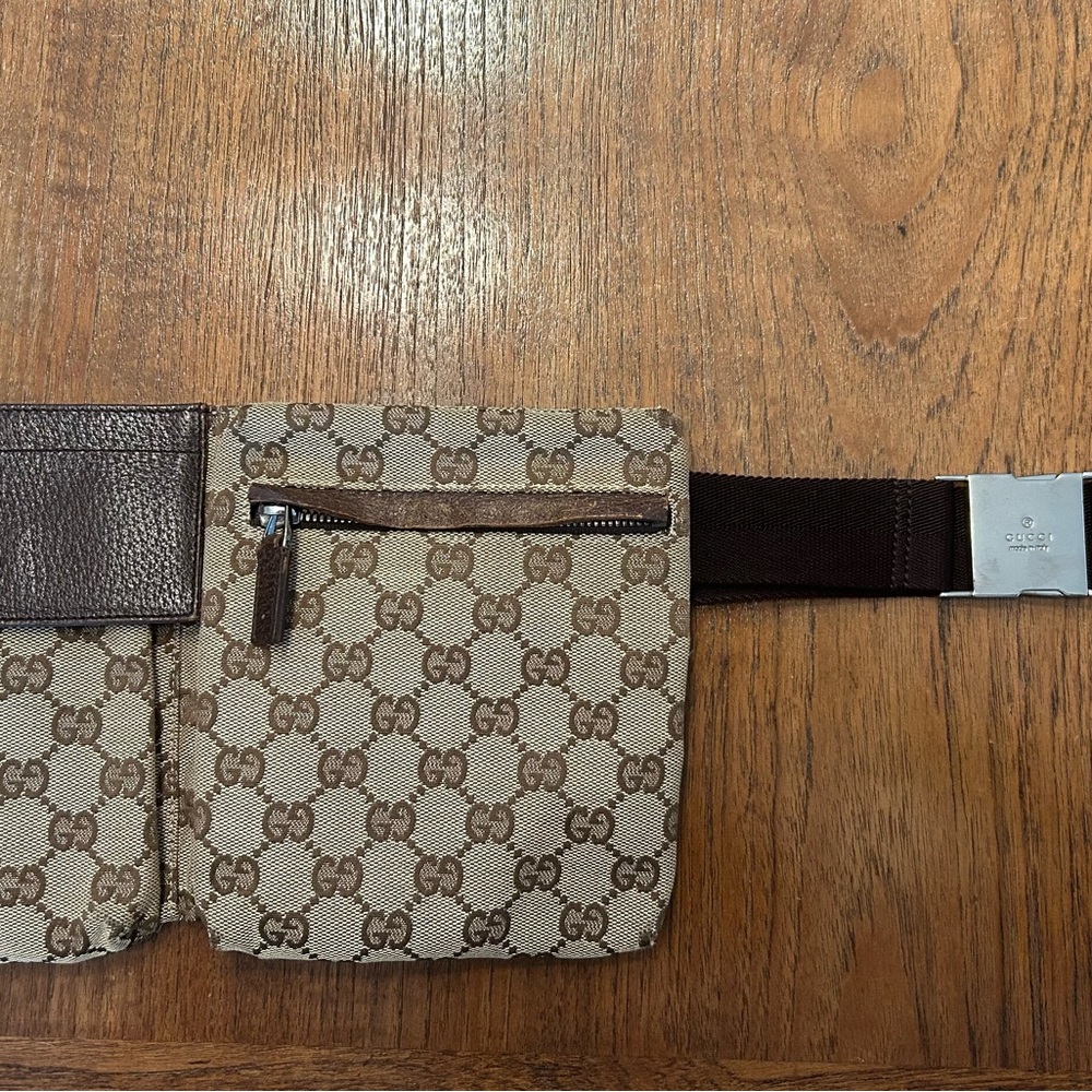 Gucci Brown Monogram Belt Bag
